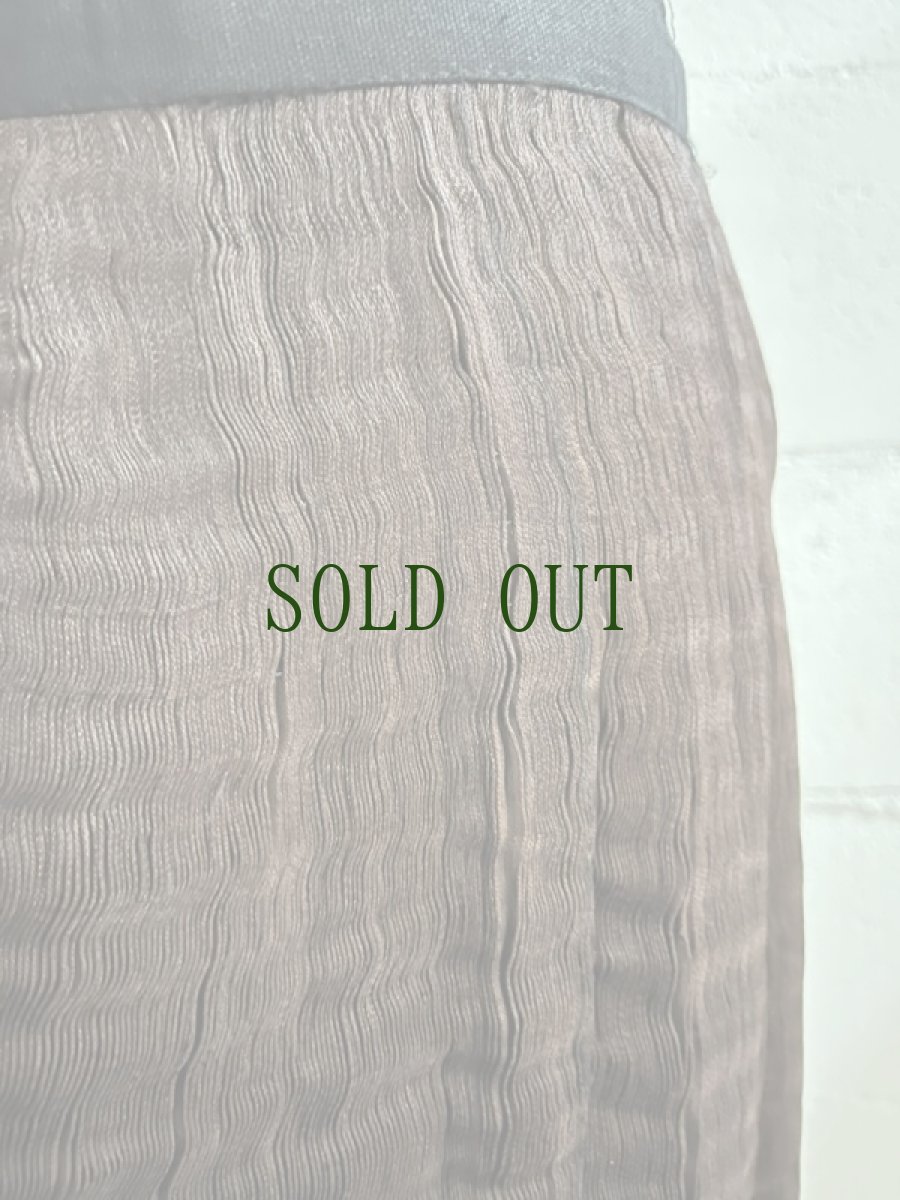 画像14: 貴州省黄平苗族(ミャオ族)　プリーツ巻きスカート（野蚕絹・草木染）ビンテージ【シルク】 (14)