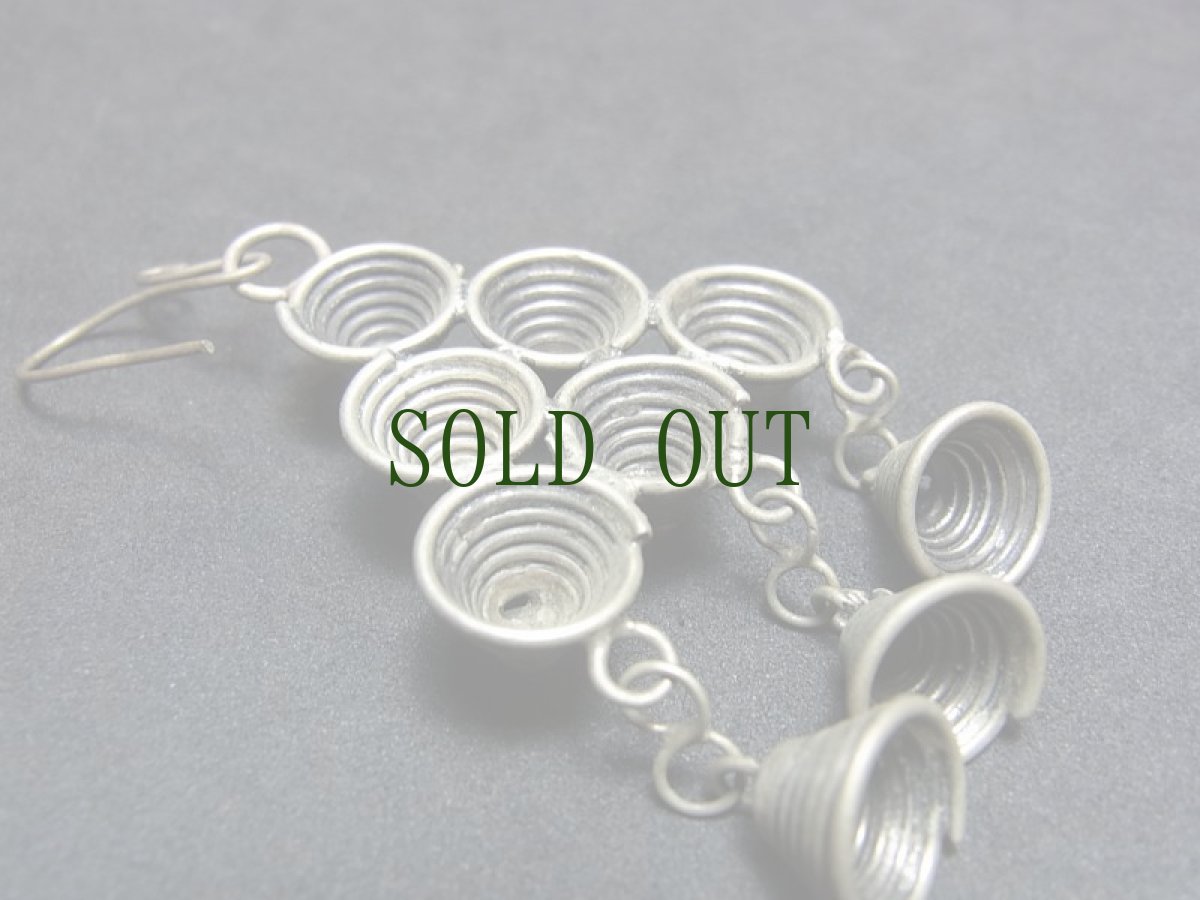 画像5: 貴州苗族（ミャオ族）の苗銀製トライバルピアス　　  (5)