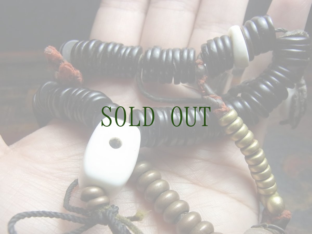 画像15: チベット・老椰子玉とシャンカの天玉、カウンターの御数珠　(Tibetan old palm beads  mala )　107玉 (15)