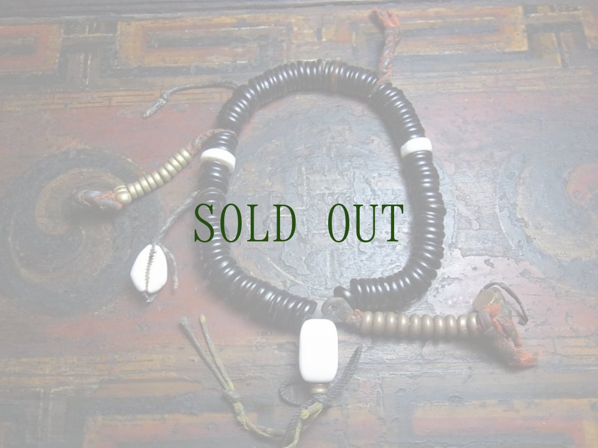 画像2: チベット・老椰子玉とシャンカの天玉、カウンターの御数珠　(Tibetan old palm beads  mala )　107玉 (2)