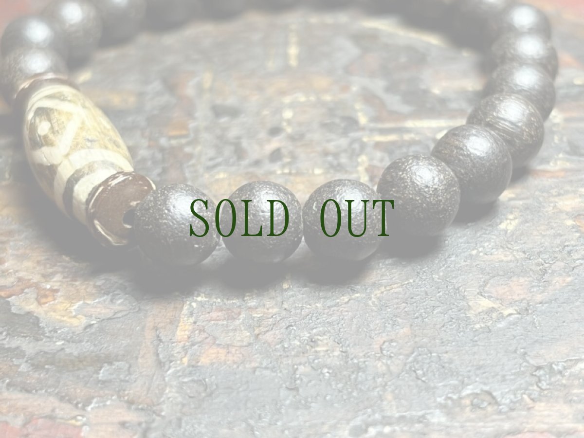 画像5: 沈香木とパムテックビーズ（ミゾラム）の念珠ブレスレット　7mm珠 (5)