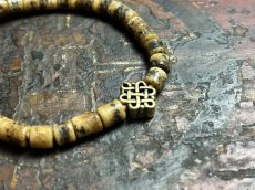 画像4: カパラの数珠玉とエンドレスノットの腕輪念珠　(チベタンKapala Mala bracelet) カパーラマーラ (4)