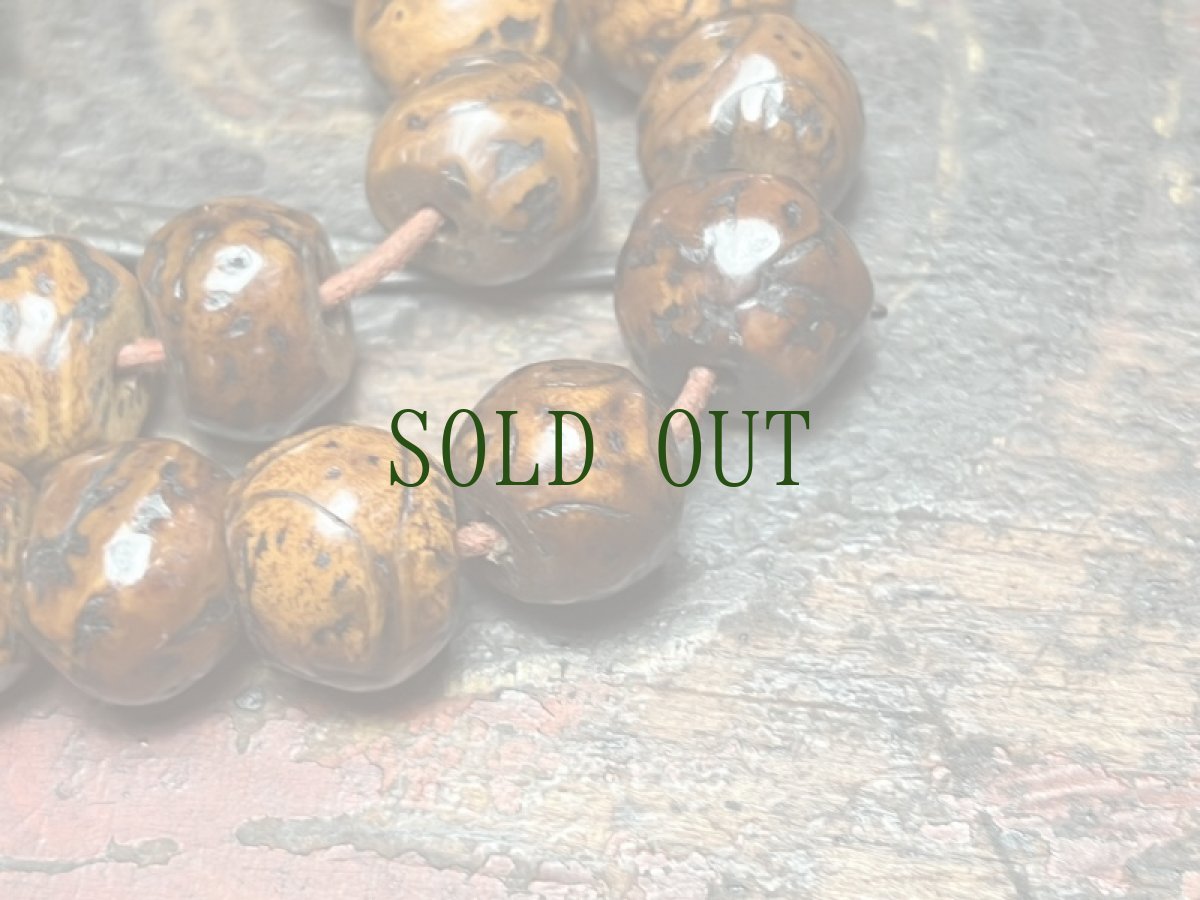 画像14: 老龍眼菩提樹とカウンターのチベット念珠　(Tibetan Old Buddha Chitta  Mala )　110珠・アンティーク　 (14)