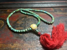 画像1: Old TIbetan  turquoise　Mala チベタン天然ターコイズの念珠　 (1)