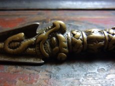 画像5: チベット密教法具　ブルパ（独鈷杵）銅・鉄製　15cm (5)