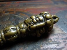 画像4: チベット密教法具　ブルパ（独鈷杵）銅・鉄製　15cm (4)