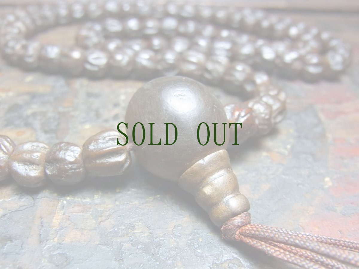 画像4: 老百香子菩提樹の御数珠　(Old tibetan mala bai xiang zi)　8mm珠　108玉 (4)