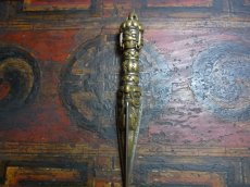 画像6: チベット密教法具　ブルパ（独鈷杵）銅・鉄製　15cm (6)