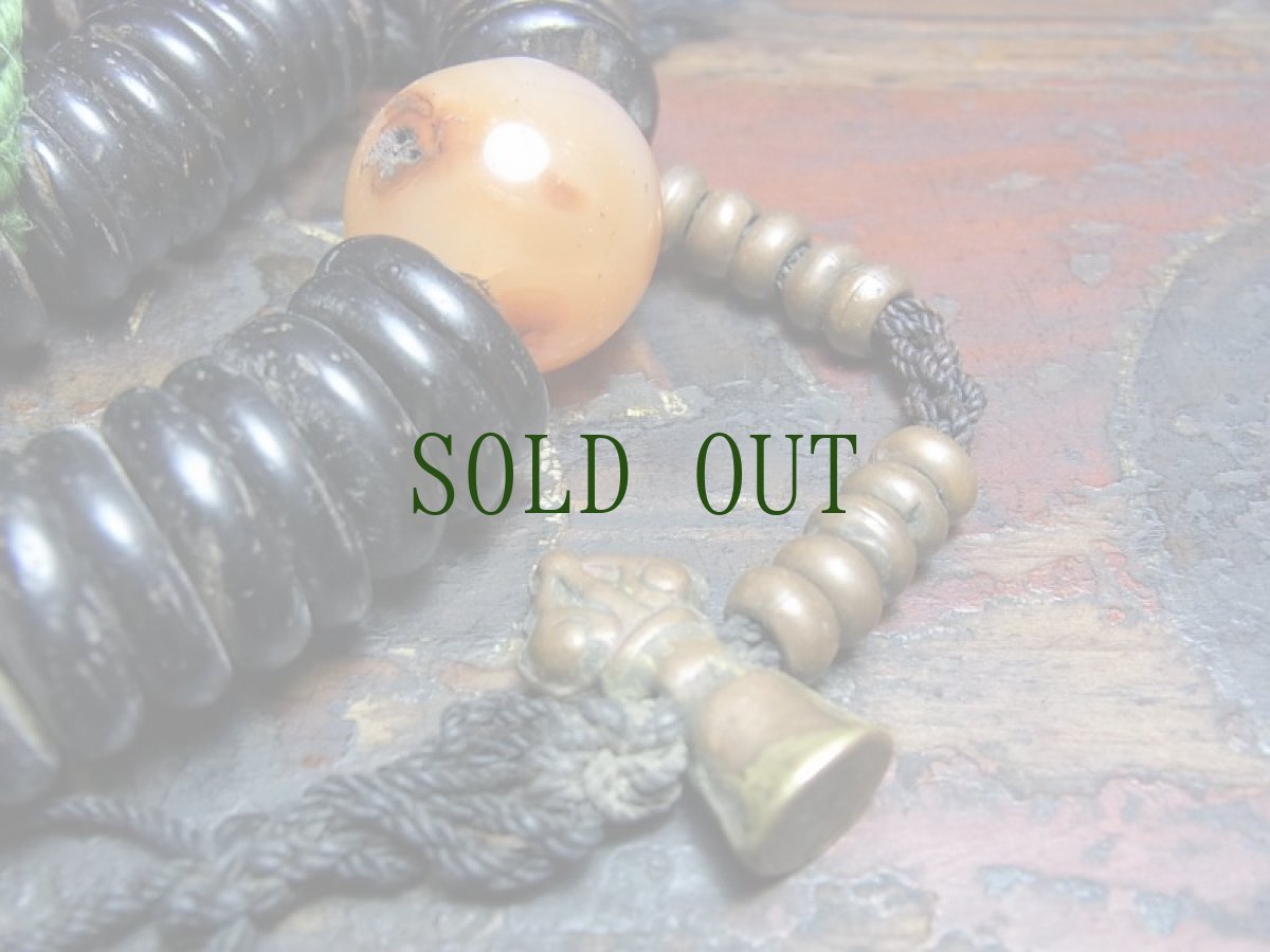 画像5: チベット・老椰子玉とペマラカの天玉、スンドゥ、カウンターの御数珠　(Tibetan old palm beads  mala )　100玉 (5)
