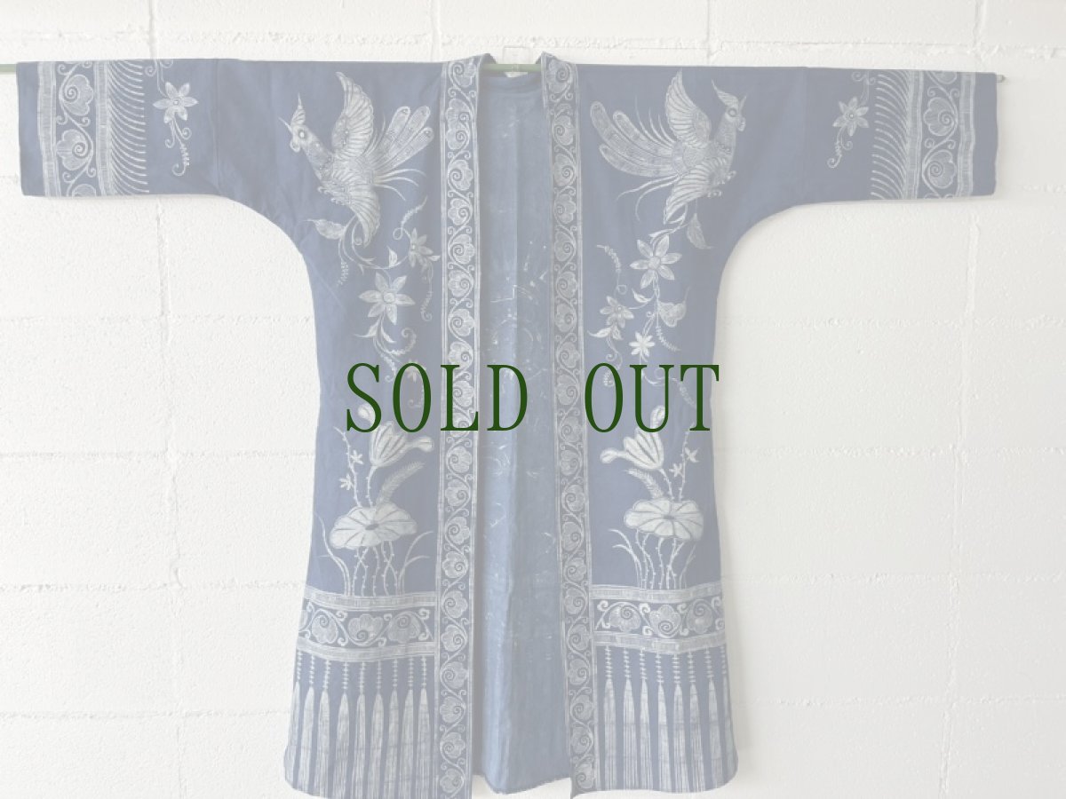 画像6: 革家苗族　ロングジャケット（ガージア・ミャオ族）木綿・藍染・ろうけつ染め・ポケット付き (6)