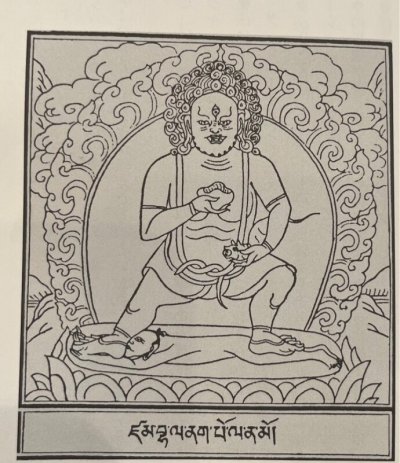 画像1: チベット鍍金仏・小仏　黒色ザンバラ（ジャンバラ　ナクポ）　財宝神・毘沙門天（開眼仏）
