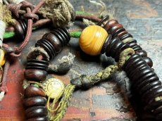 画像6: チベット・老紫檀とスンドゥ、カウンターの御数珠　( TIbetan old rose wood beads  mala )　アンティーク (6)