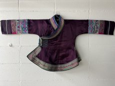 画像1: 雲南省文山　壮族(チワン)草木染（絹製）シルクジャケット　民族衣装（コレクション）　 (1)