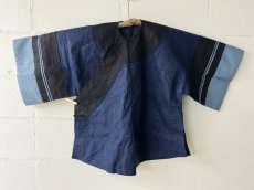 画像7: 六盘水布依族（プイ族・Liu pang shui Bou yei ）　藍染め・織り　木綿・絹・麻　上衣（希少・ビンテージ） (7)