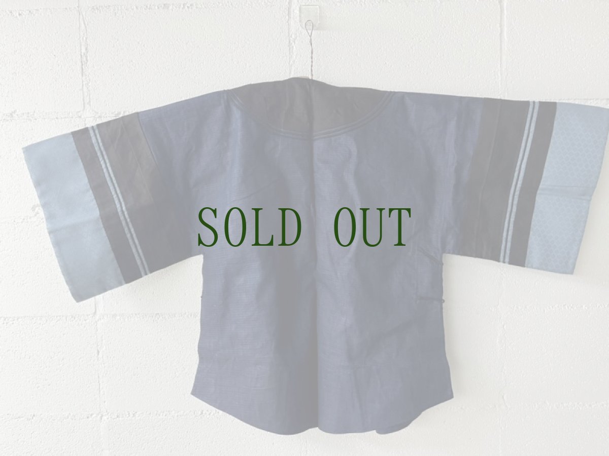 画像15: 六盘水布依族（プイ族・Liu pang shui Bou yei ）　藍染め・織り　木綿・絹・麻　上衣（希少・ビンテージ） (15)