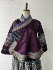 画像3: 雲南省文山　壮族(チワン)草木染（絹製）シルクジャケット　民族衣装（コレクション）　 (3)