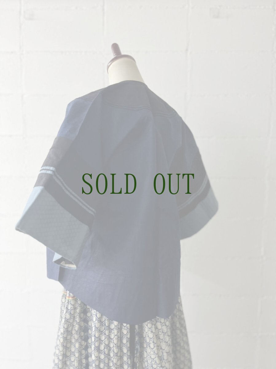 画像5: 六盘水布依族（プイ族・Liu pang shui Bou yei ）　藍染め・織り　木綿・絹・麻　上衣（希少・ビンテージ） (5)