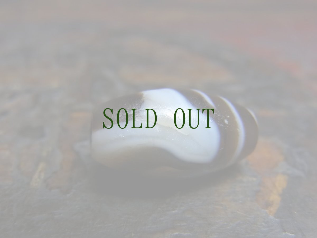 画像5: 古代ビーズ（チベット・ヒマラヤ）　スレマニ・バンデッドアゲート・瑪瑙 (5)