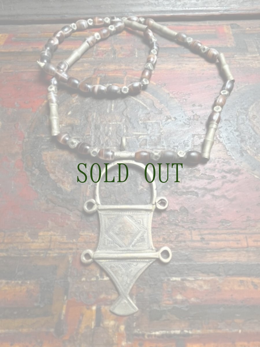 画像2: トゥアレグ族クロス (紋章)のネックレス　（Old Tuareg cross neckless　）ビンテージ (2)