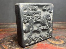 画像1: パルシェン（チベット祈祷旗・タルチョ/ルンタ・風の馬）の版木（old Tibetan wood printing block） 　アンティーク (1)