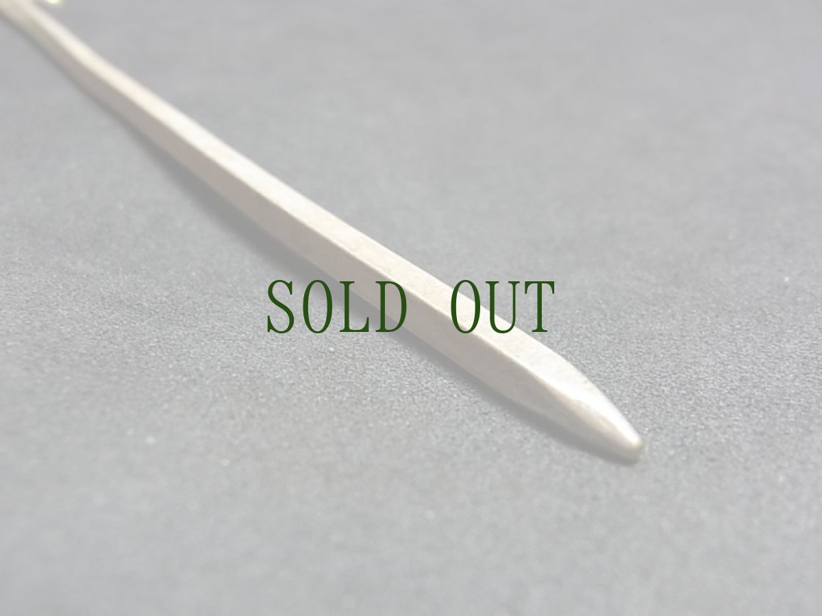 画像6: 貴州省苗族（ミャオ族）の髪留め（かんざし、发夹）（苗銀）翠色石付 (6)