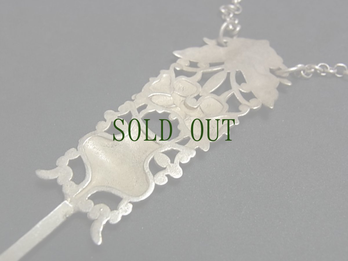 画像5: 貴州省苗族（ミャオ族）の髪留め（かんざし、发夹）（苗銀）翠色石付 (5)