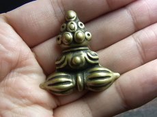 画像6: チベット・宝珠（ノルブ）の真鍮製トクチャ (6)