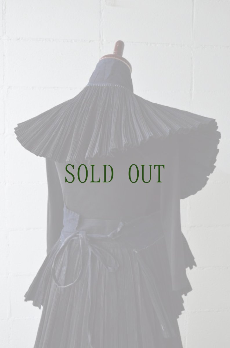 画像6: 雷山苗族（lei shan ミャオ族）　藍染プリーツ巻きショートスカート（チュチュ）ビンテージ (6)