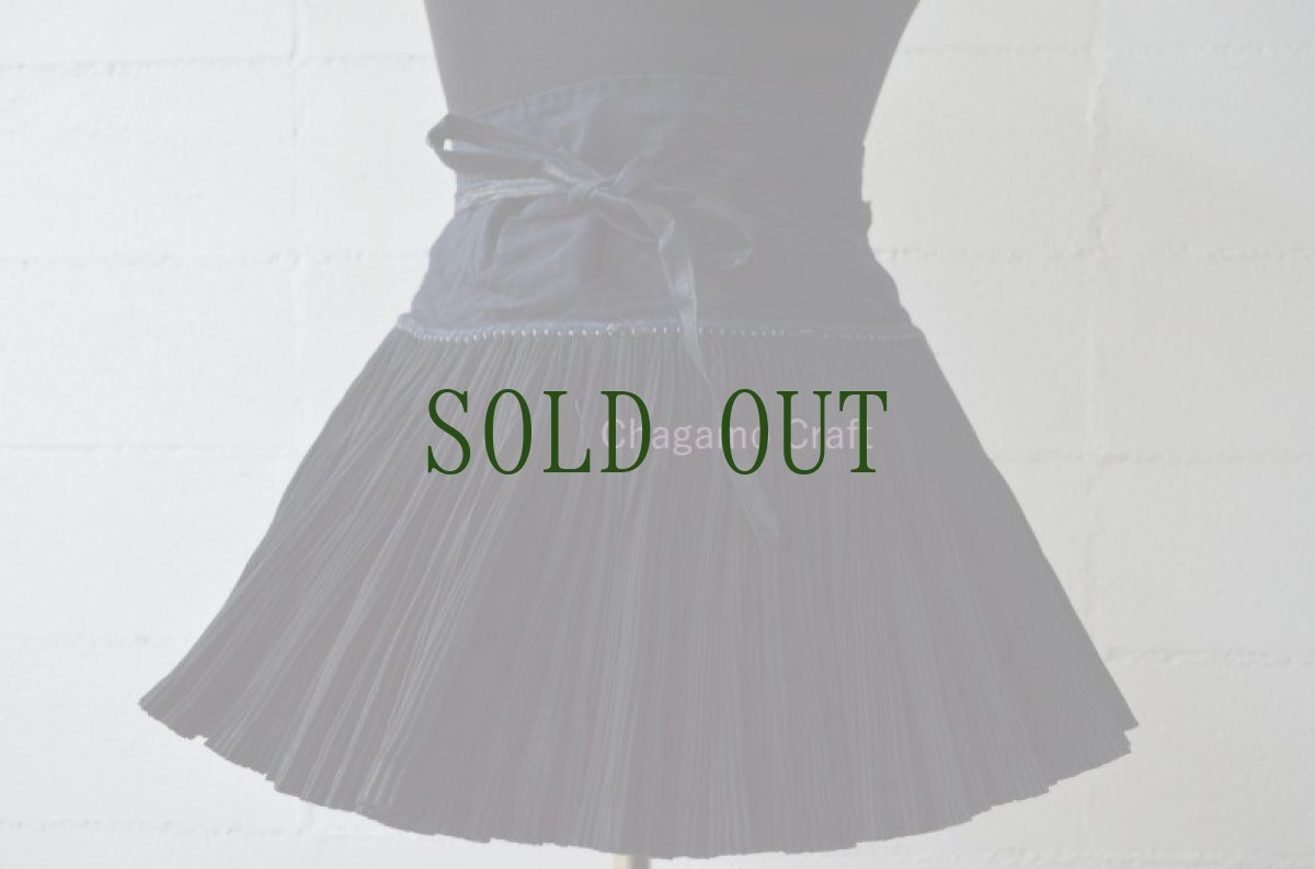 画像2: 雷山苗族（lei shan ミャオ族）　藍染プリーツ巻きショートスカート（チュチュ）ビンテージ (2)