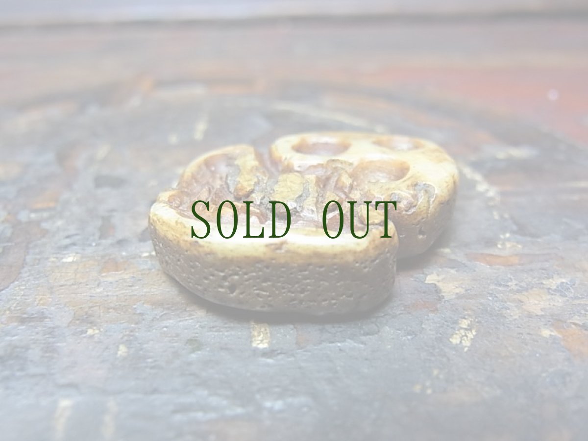 画像3: カパラの根付　チベタンスカル・ルンゴ　(tibetan old kapala )　チベット密教法具 (3)