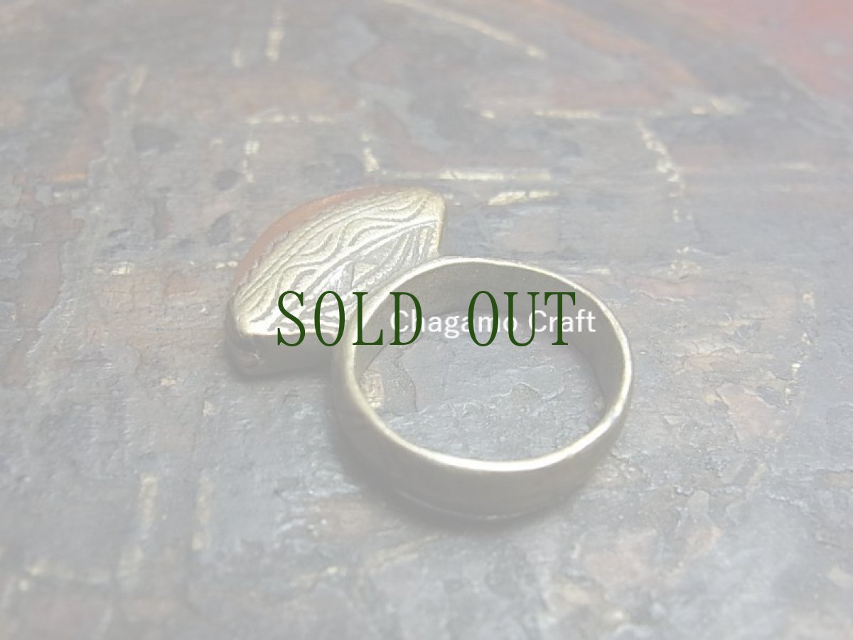 画像4: タンフォーク・トゥアレグ族 ・カーネリアン付きシルバーリング（Old　Tuareg silver ring with carnelian ,Tanfouk　）アンティーク (4)