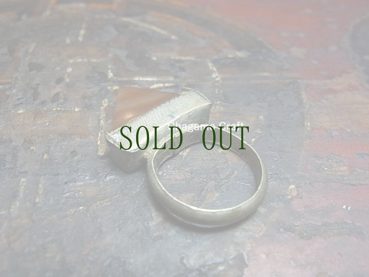 画像4: タンフォーク・トゥアレグ族 ・カーネリアン付きシルバーリング（Old　Tuareg silver ring with carnelian ,Tanfouk　）アンティーク (4)