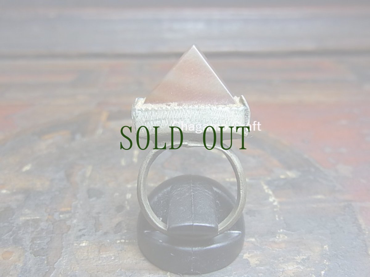 画像2: タンフォーク・トゥアレグ族 ・カーネリアン付きシルバーリング（Old　Tuareg silver ring with carnelian ,Tanfouk　）アンティーク (2)