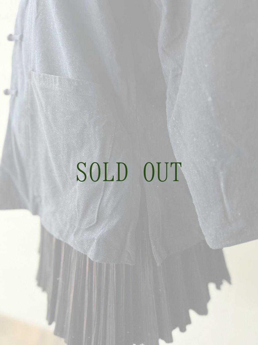 画像8: 本藍染　マオカラー・カンフージャケット　貴州省ミャオ族　手紬手織りビンテージ木綿　 (8)