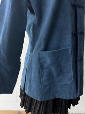 画像8: 本藍染　マオカラー・カンフージャケット　貴州省ミャオ族　手紬手織りビンテージ木綿　 (8)