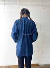 画像5: 本藍染　マオカラー・カンフージャケット　貴州省ミャオ族　手紬手織りビンテージ木綿　 (5)