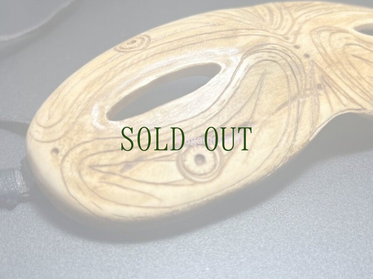 画像7: エルク角製　遮光器・オールドベーリング・シャーマニック彫刻　チャガモクラフト特注　(ユピック族/エスキモー)　　 (7)