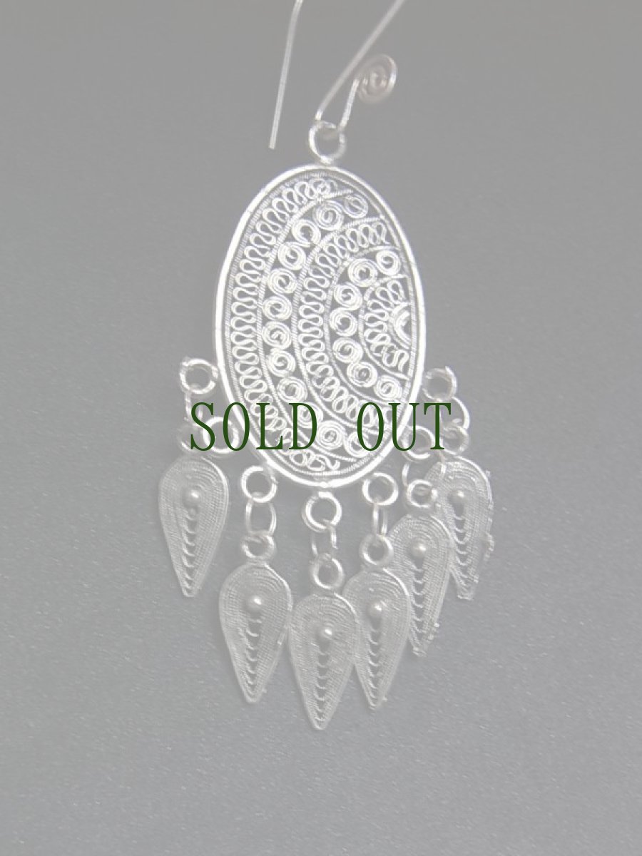 画像5: 貴州苗族（ミャオ族）の苗銀製トライバルピアス　　  (5)