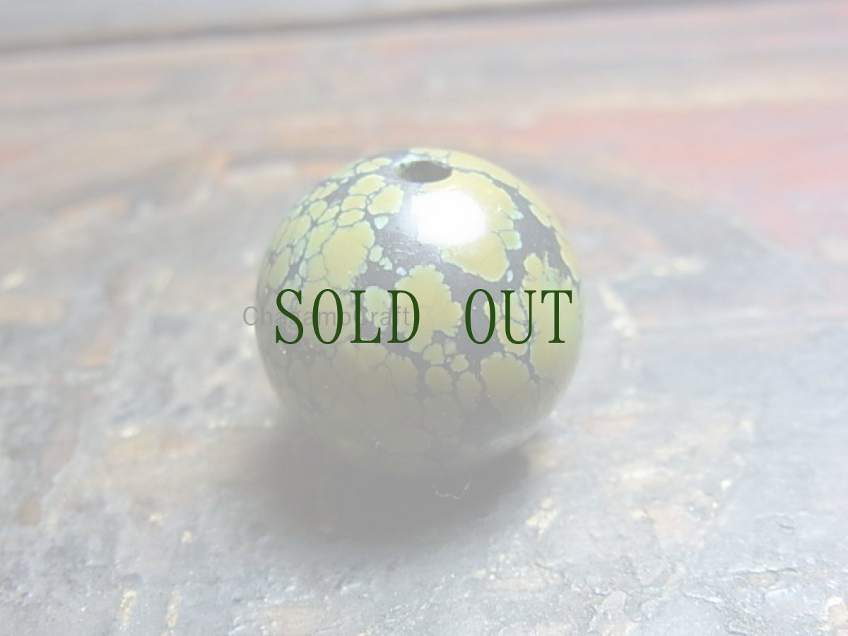 画像3: TIbetan old round  turquoise　チベタン・ターコイズ(yu)　丸玉（大） (3)