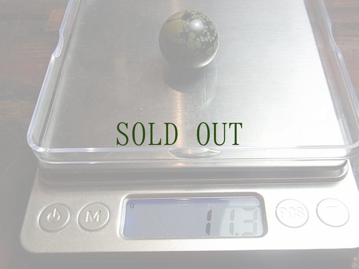 画像6: TIbetan old round  turquoise　チベタン・ターコイズ(yu)　丸玉（大） (6)