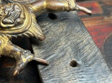 画像11: チベット密教・一面二臂　護法尊（古派のマハーカーラ）（金銅製チベット仏像・アンティーク） (11)
