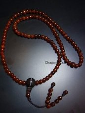 画像7: チベット・アンデシン（血珠)とラミック（薬師親玉）の108玉念珠　（6mm・Mala） (7)