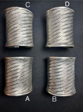 画像1: 別注・専用　ミャオ族のシルバーバングル編み　約77 mm (1)