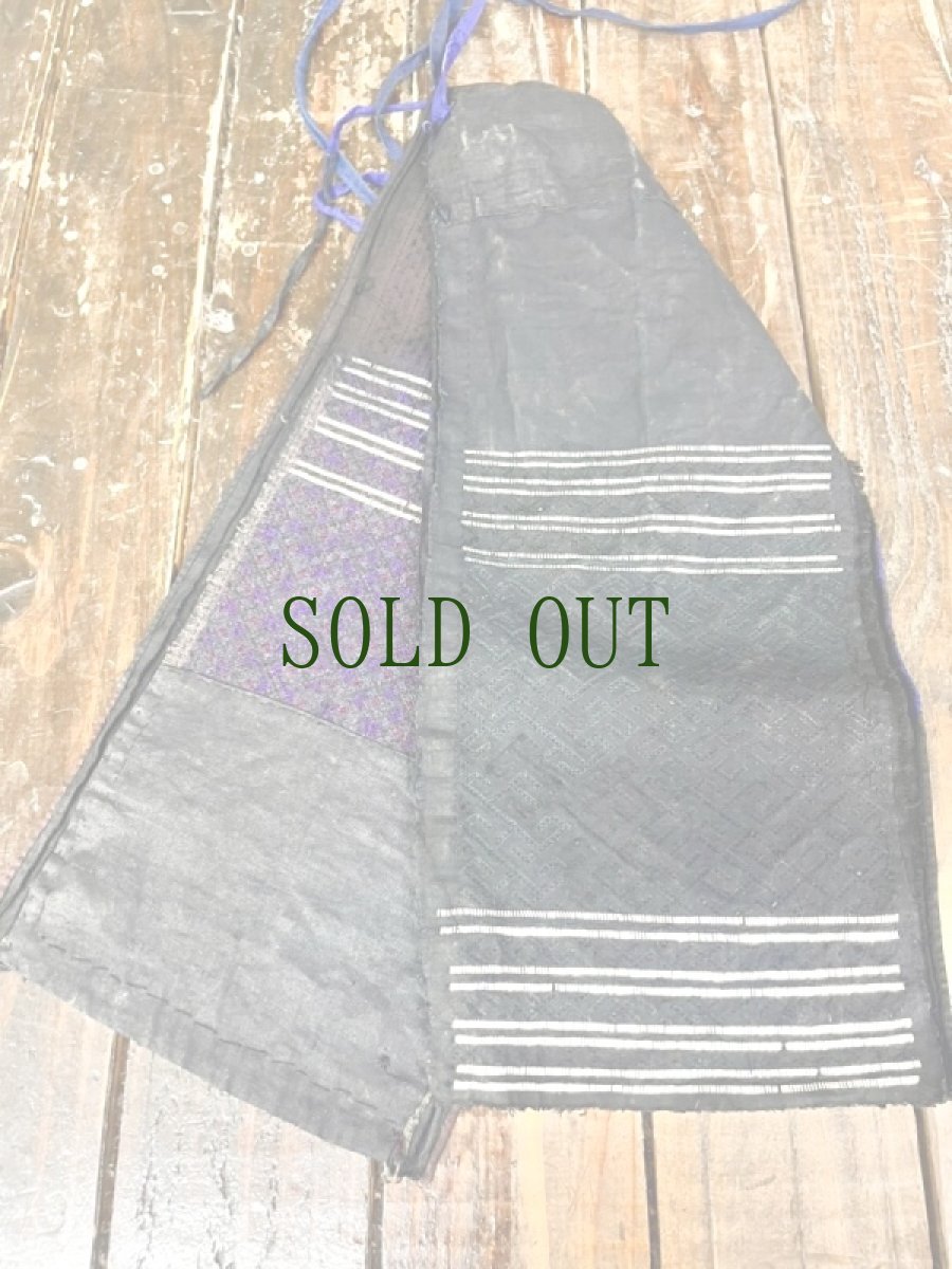 画像6: 剣河苗族(ミャオ族）錫繍・前掛け二層（二枚一式）（木綿・絹糸刺繍・錫片刺繍）アンティーク (6)