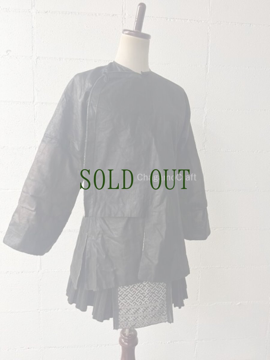 画像18: 貴州省侗族( Dong tribe /トン族)　藍染・亮布 木綿製　上衣（ビンテージ） (18)