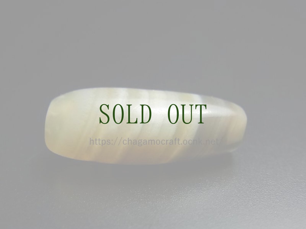 画像3: 古代ビーズ（チベット・ヒマラヤ圏）紀元前、バンデッドアゲート・瑪瑙・ブラッドスポット（紅朱砂） (3)