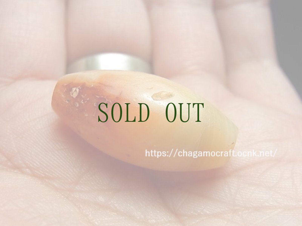 画像7: 古代ビーズ（チベット・ヒマラヤ圏）ペマラカ・紅玉髄（バンデッドアゲート） (7)