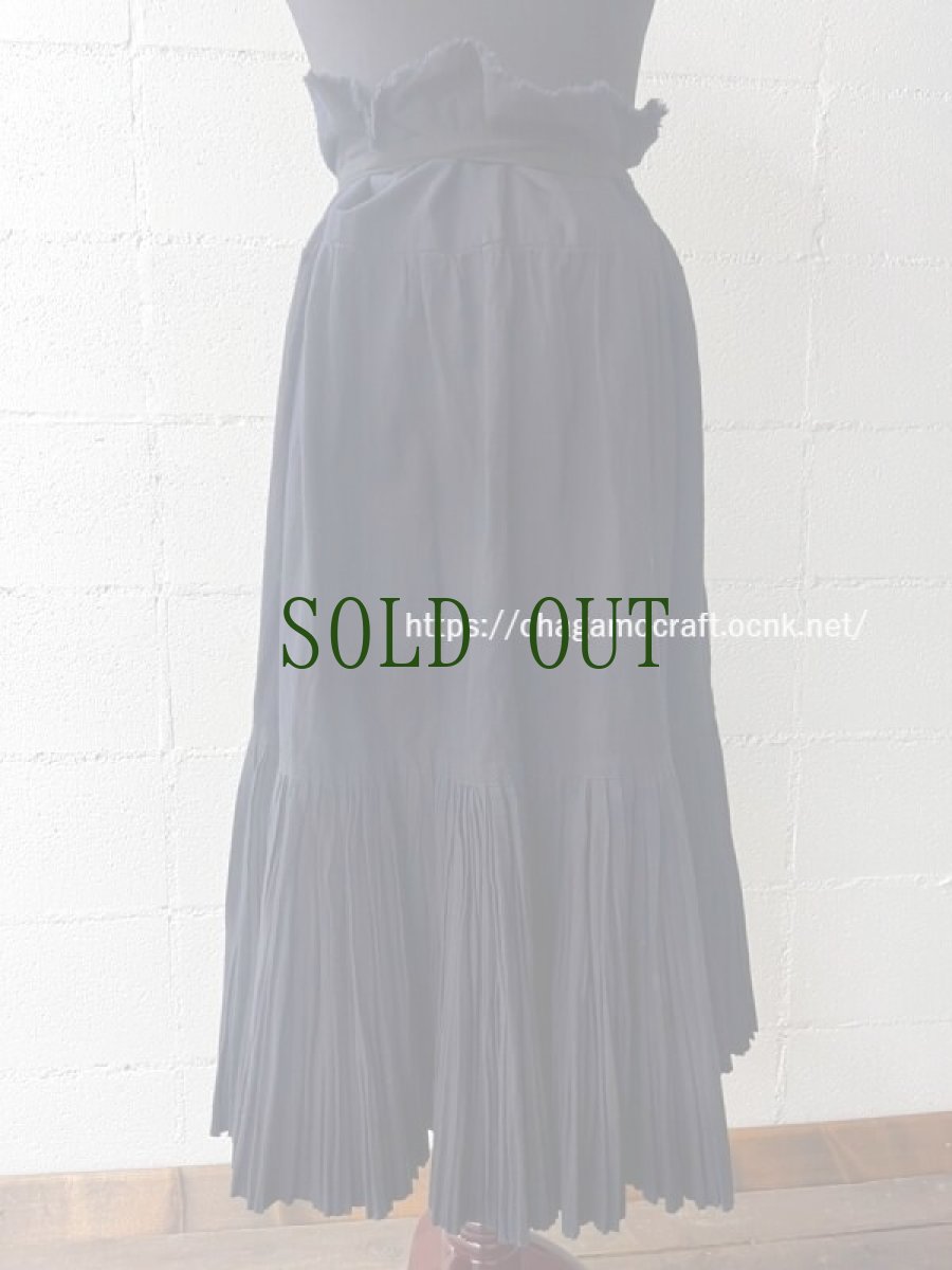 画像6: 貴州省`黔東・苗族(ミャオ族)　木綿・藍染プリーツスカート　（ビンテージ） (6)