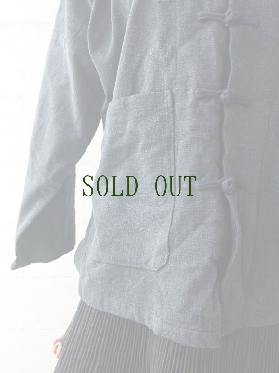 画像5: 本藍染　マオカラー・カンフージャケット貴州省ミャオ族　手紬手織りビンテージ木綿　 (5)