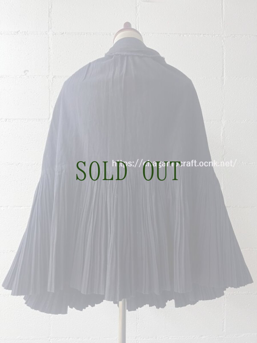 画像4: 貴州省`黔東・苗族(ミャオ族)　木綿・藍染プリーツスカート　（ビンテージ） (4)